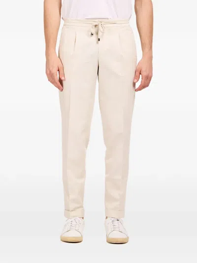 Luigi Borrelli Drawstring-fastening Trousers In Neutral