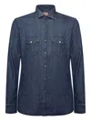 Luigi Borrelli Flap-pocket Shirt In Blue