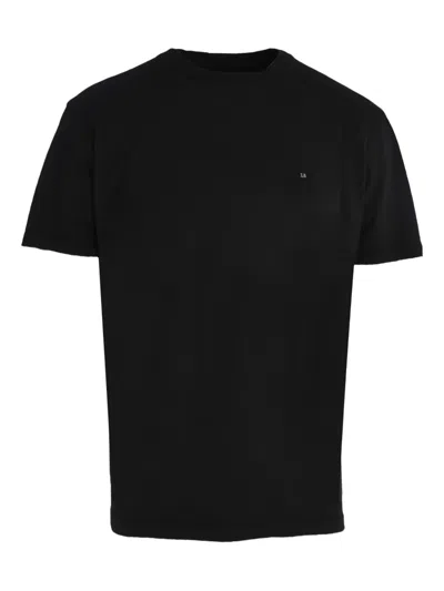 Luigi Borrelli Logo-embroidered Cotton T-shirt In Black
