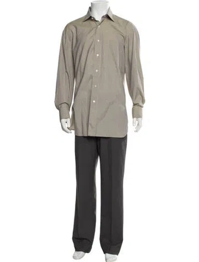 Pre-owned Luigi Borrelli Long Sleeve Dress Shirt In Neutral