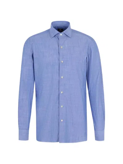 Luigi Borrelli Long-sleeved Shirt In Blue