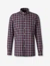 Luigi Borrelli Checked Button-down Shirt In Burgundy