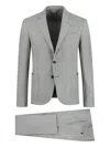 Luigi Borrelli Mélange-effect Suit In Gray
