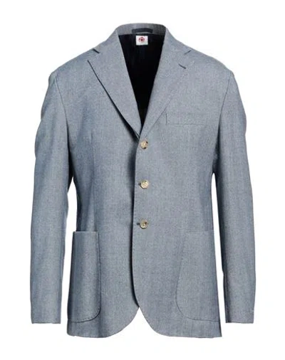 Luigi Borrelli Napoli Man Blazer Blue Size 44 Virgin Wool In Blue