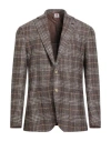 Luigi Borrelli Napoli Man Blazer Brown Size 46 Virgin Wool, Silk, Cashmere In Brown