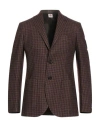 Luigi Borrelli Napoli Man Blazer Chocolate Brown Size 46 Virgin Wool In Multi