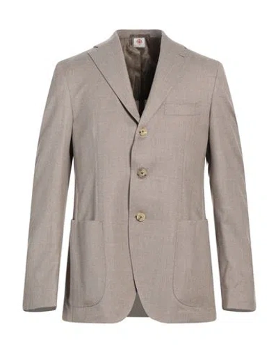 Luigi Borrelli Napoli Man Blazer Dove Grey Size 46 Virgin Wool, Silk