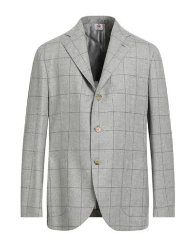 Luigi Borrelli Napoli Man Blazer Grey Size 46 Virgin Wool In Gray