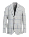 Luigi Borrelli Napoli Man Blazer Grey Size 44 Virgin Wool, Silk In Grey
