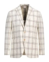 Luigi Borrelli Napoli Man Blazer Off White Size 44 Virgin Wool, Silk, Linen In Off White