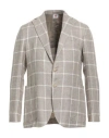 Luigi Borrelli Napoli Man Blazer Sand Size 44 Hemp, Virgin Wool In Beige
