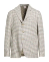 Luigi Borrelli Napoli Man Blazer Sand Size 46 Virgin Wool In Neutral