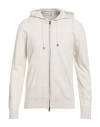 Luigi Borrelli Napoli Man Cardigan Beige Size 38 Virgin Wool, Silk, Cashmere In White