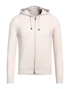 Luigi Borrelli Napoli Man Cardigan Light Grey Size 44 Virgin Wool, Silk, Cashmere In Beige