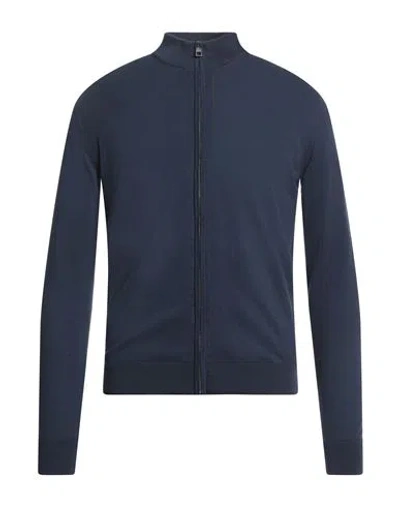 Luigi Borrelli Napoli Man Cardigan Blue Size 46 Cotton