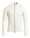 Luigi Borrelli Napoli Man Cardigan Cream Size 38 Wool In White