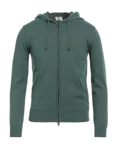 Luigi Borrelli Napoli Man Cardigan Green Size 44 Virgin Wool, Silk, Cashmere