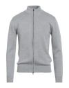 Luigi Borrelli Napoli Man Cardigan Light Grey Size 40 Wool In Gray