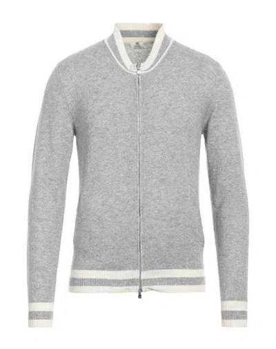 Luigi Borrelli Napoli Man Cardigan Light Grey Size 40 Wool, Cashmere
