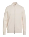 Luigi Borrelli Napoli Man Cardigan Off White Size 44 Virgin Wool, Silk, Cashmere In Neutral