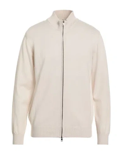 Luigi Borrelli Napoli Man Cardigan Off White Size 44 Virgin Wool, Silk, Cashmere