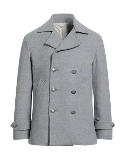 Luigi Borrelli Napoli Man Coat Grey Size 44 Virgin Wool In Gray