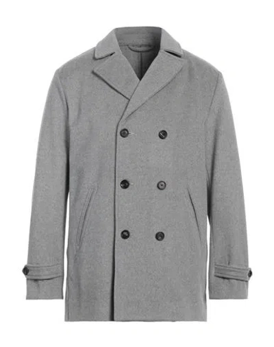 Luigi Borrelli Napoli Man Coat Light Grey Size 44 Cashmere