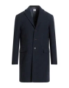 Luigi Borrelli Napoli Man Coat Midnight Blue Size 40 Virgin Wool, Cashmere In Blue