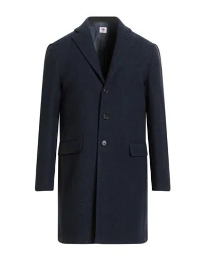Luigi Borrelli Napoli Man Coat Midnight Blue Size 40 Virgin Wool, Cashmere