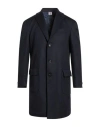 Luigi Borrelli Napoli Man Coat Midnight Blue Size 44 Virgin Wool In Blue