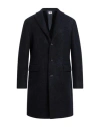 Luigi Borrelli Napoli Man Coat Midnight Blue Size 44 Mohair Wool, Virgin Wool, Cashmere In Multi