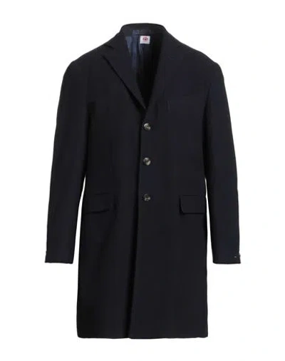 Luigi Borrelli Napoli Man Coat Midnight Blue Size 44 Virgin Wool
