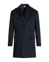 Luigi Borrelli Napoli Man Coat Midnight Blue Size 44 Virgin Wool, Alpaca Wool In Blue