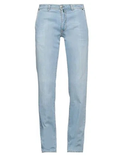 Luigi Borrelli Napoli Man Jeans Blue Size 40 Cotton, Elastane