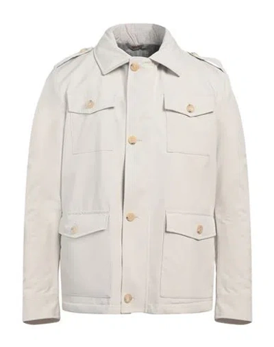 Luigi Borrelli Napoli Man Jacket Beige Size 36 Polyester