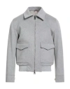 Luigi Borrelli Napoli Man Jacket Grey Size 40 Virgin Wool, Cashmere In Gray