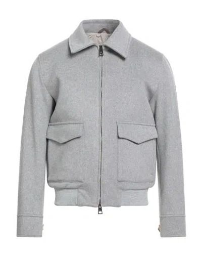 Luigi Borrelli Napoli Man Jacket Grey Size 40 Virgin Wool, Cashmere In Gray