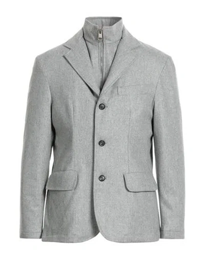 Luigi Borrelli Napoli Man Jacket Light Grey Size 40 Virgin Wool In Gray