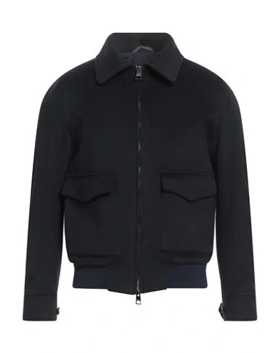 Luigi Borrelli Napoli Man Jacket Midnight Blue Size 38 Virgin Wool, Cashmere