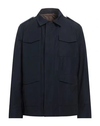 Luigi Borrelli Napoli Man Jacket Midnight Blue Size 44 Polyester, Cotton