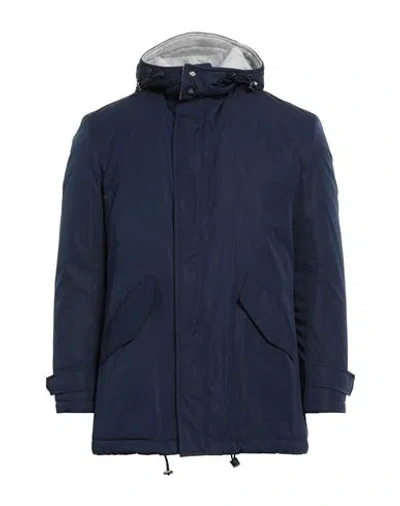 Luigi Borrelli Napoli Man Jacket Navy Size 40 Polyester In Blue