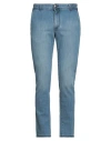 Luigi Borrelli Napoli Man Jeans Blue Size 32 Cotton, Elastane In Blue