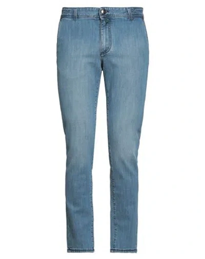 Luigi Borrelli Napoli Man Jeans Blue Size 32 Cotton, Elastane