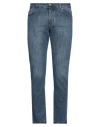 Luigi Borrelli Napoli Man Jeans Blue Size 33 Cotton, Elastane In Blue