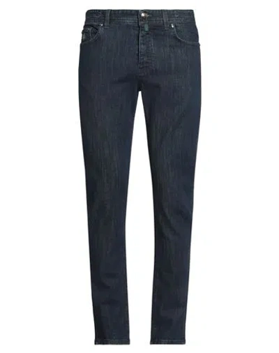 Luigi Borrelli Napoli Man Jeans Blue Size 34 Cotton, Elastane