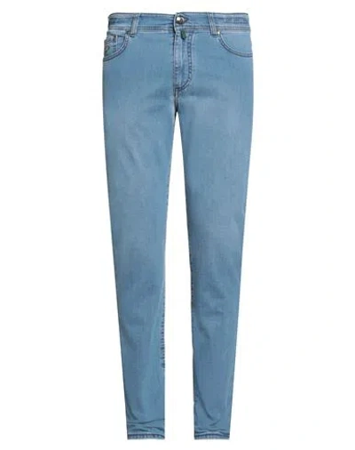 Luigi Borrelli Napoli Man Jeans Blue Size 35 Cotton, Elastane