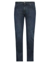 Luigi Borrelli Napoli Man Jeans Blue Size 35 Cotton, Elastane In Blue