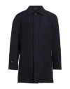 Luigi Borrelli Napoli Man Overcoat & Trench Coat Midnight Blue Size 38 Polyester, Cotton