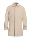 Luigi Borrelli Napoli Man Overcoat & Trench Coat Sand Size 34 Polyester, Cotton In Beige