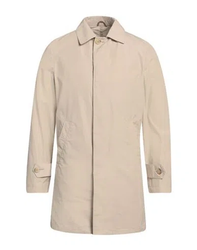 Luigi Borrelli Napoli Man Overcoat & Trench Coat Sand Size 34 Polyester, Cotton In Beige